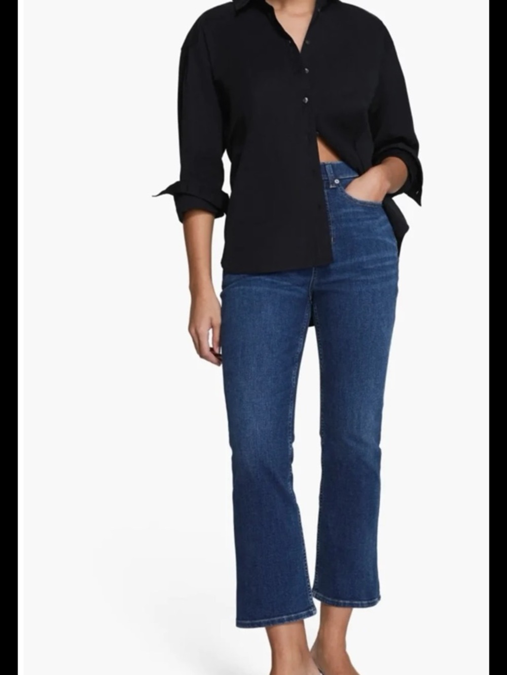 NWT SPANX SPANXsculpt ReDefine High Waist Crop Kick Flare Jeans Size 20 - Picture 5 of 12